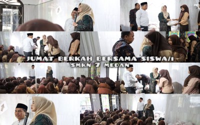JUMAT BERKAH BERSAMA KEPALA SEKOLAH SMKN 7 MEDAN